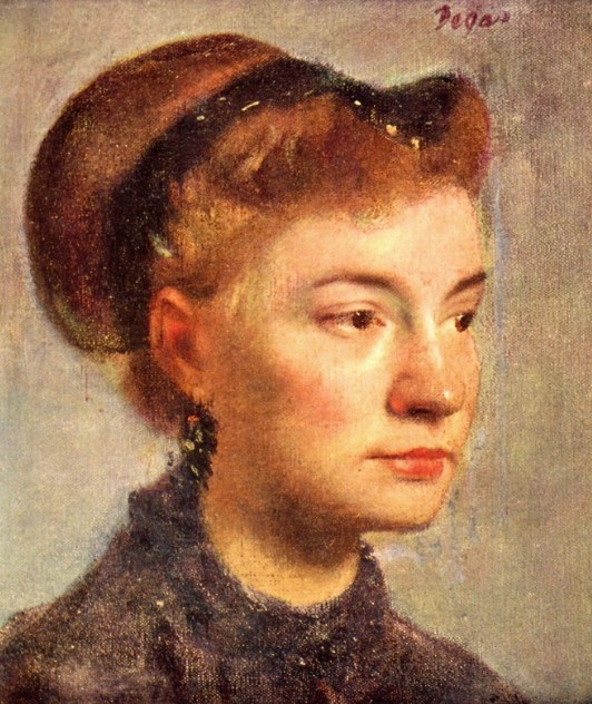 Э. Дега. Голова молодой женщины. 1867