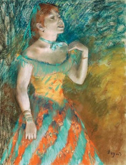 Э. Дега. Певица в зеленом. 1884