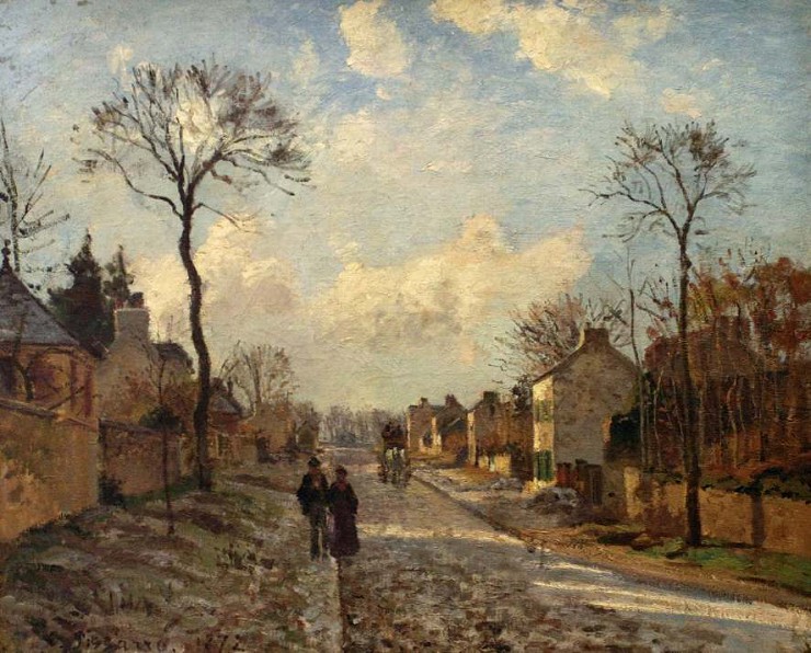 К. Писсарро. Дорога в Лувесьене. 1872