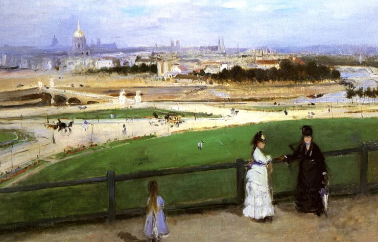 Б. Моризо. Вид Парижа с холма Трокадеро. 1873