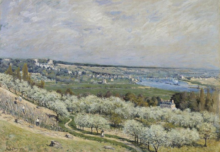А. Сислей. Терраса в Сен-Жермен, весна. 1875