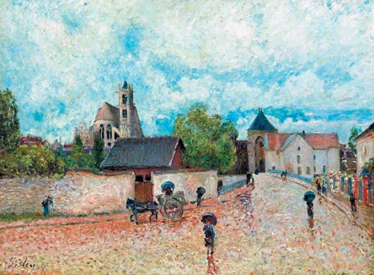 А. Сислей. Дождь в Море-сюр-Луэн. 1891