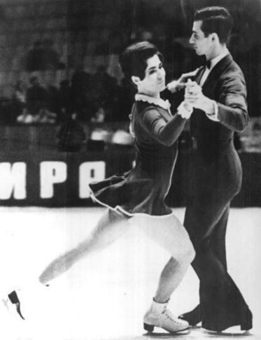 Людмила Пахомова и Александр Горшков на чемпионате мира в 1969 году