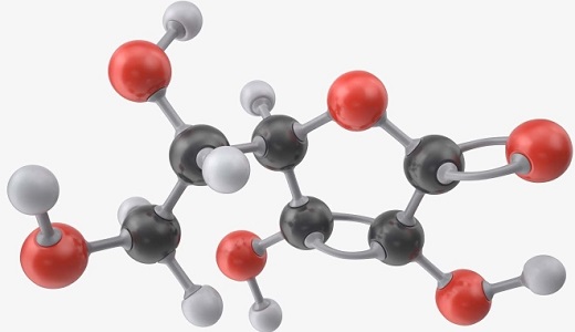 Молекула аскорбиновой кислоты — витамина С