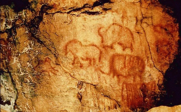 Пещерная живопись в Каповой пещере на Урале