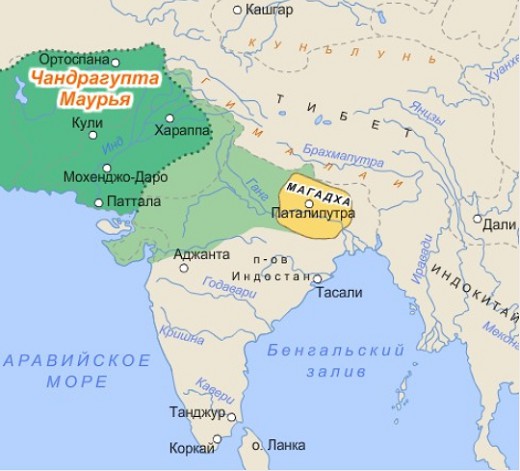 карта государства Маурьев