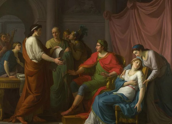 Жан-Жозеф Тейясон. Вергилий читает Энеиду Августу и Октавии. 1787