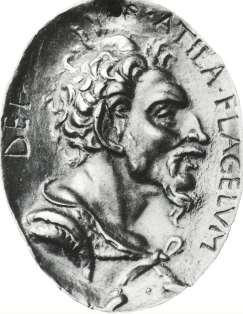 Атилла. Бронзовая медаль с античного оригинала. Лувр