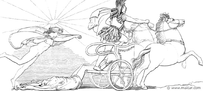 Джон Флаксман (1755–1826). Алиллес тащит тело Гектора за своей колесницей