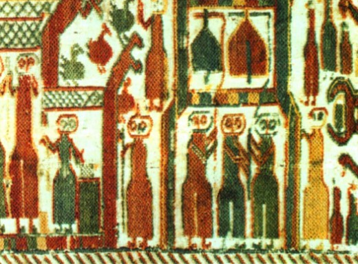 рисунок на гобелене XII в. из церкви Скуг
