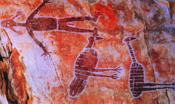 Роспись барки аборигенов с изображением термитов с полуострова Арнемленд