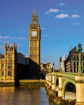 Часовая башня Вестминстерского дворца в Лондоне