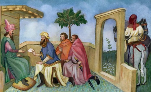 Встреча итальянского купца и путешественника Марко Поло с китайским императором Кублай-ханом ок. 1275г.