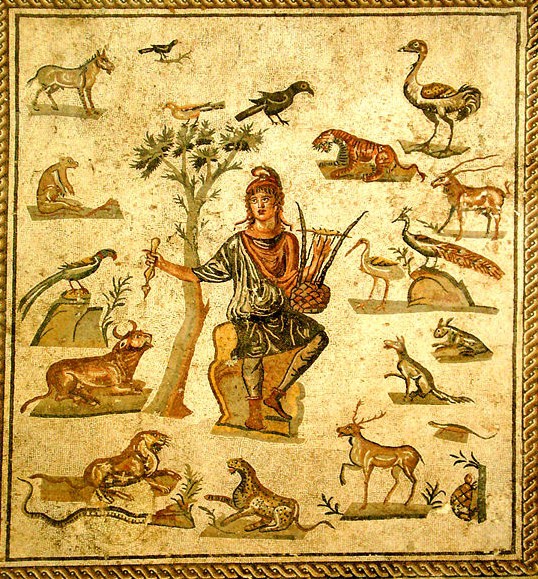 Римская мозаика с изображением Орфея