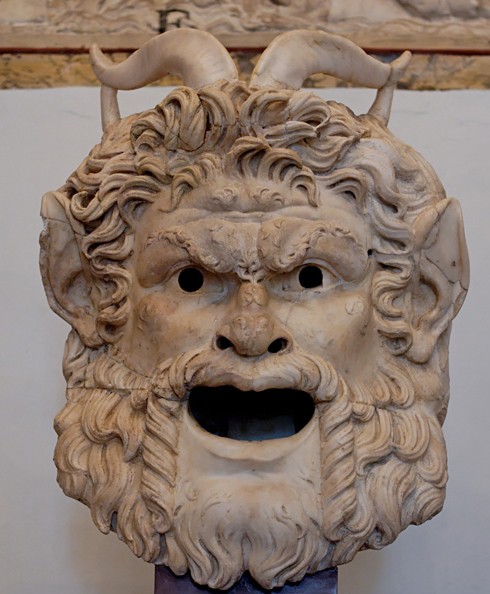 Театральная маска сатира. Музей Капитолия, Рим