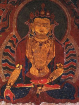 Рисунок, изображающий просвещение Будды, из монастыря в Ладаке, Северная Индия
