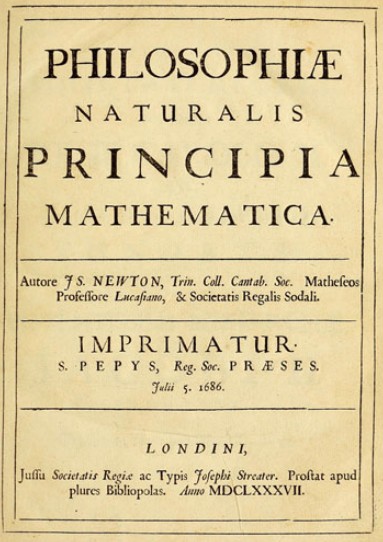 Титульный лист основного труда Ньютона