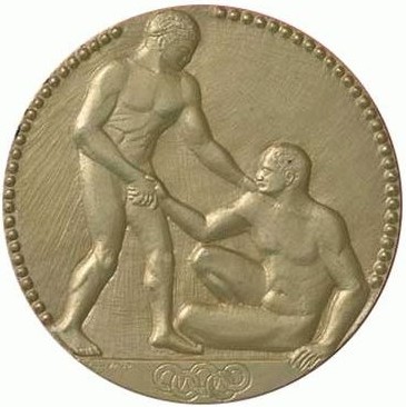 Париж 1924: аверс наградной медали