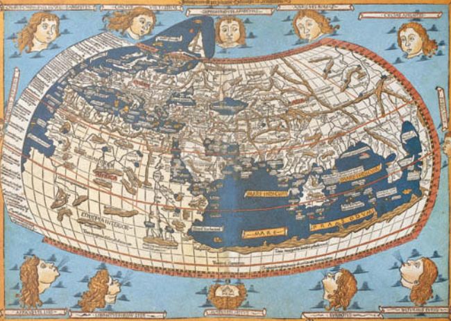 Карта XV в., изображающая описание Птолемеем Ойкумены