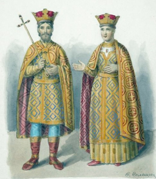 Великий князь Василий Дмитриевич и его жена Софья Витовтовна. Ф. Г. Солнцев