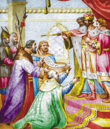 Жители Можайска требуют милосердия великого князя Василия Васильевича Темного. 1454 г.