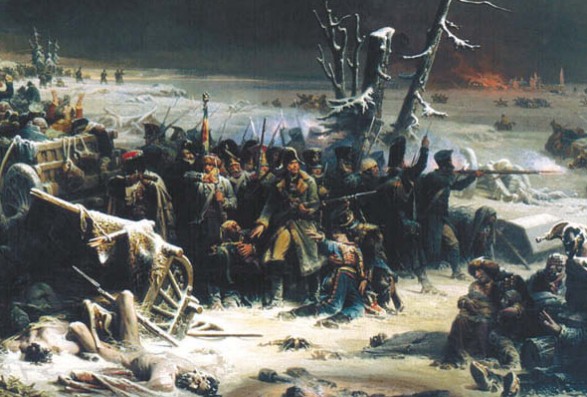 Французские солдаты маршала Нея, загнанные в лес в сражении под Красным. А. Ивон