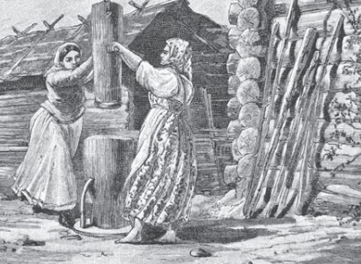 Крестьянский труд. Рисунок из журнала «Нива». 1893 г.