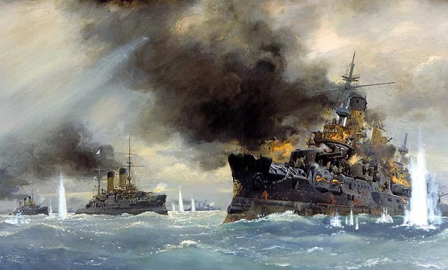 Цусимское сражение в мае 1905 г. Неизвестный японский художник