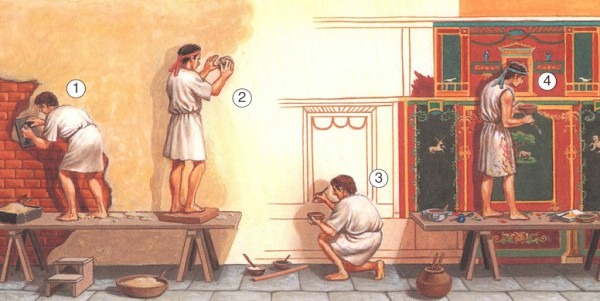 как делали фрески в Древнем Риме