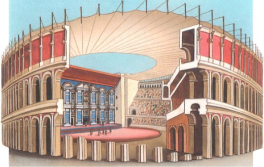 Римский театр в разрезе