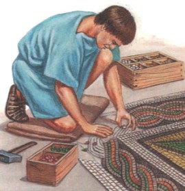 Римляне любили украшать полы своих домов мозаиками
