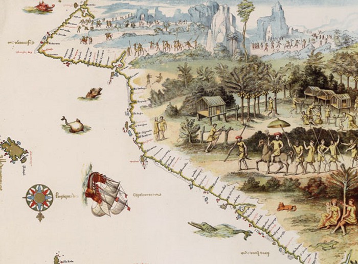 Одна из первых карт побережья австралийского материка