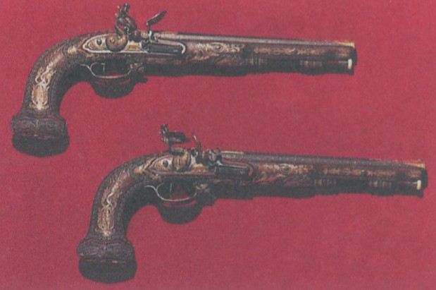 Пара пистолетов, изготовленная оружейником Н. Буле для наполеоновского маршала Мюрата в 1805 г.