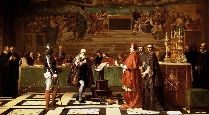 Галилей перед судом инквизиции. С картины Жозефа Робера-Флери