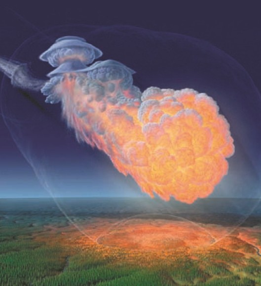 Падение ядра кометы в районе Подкаменной Тунгуски