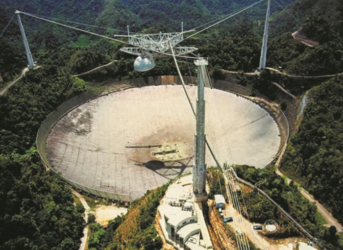 Главная антенна радиотелескопа Аресибо (Пуэрто-Рико)