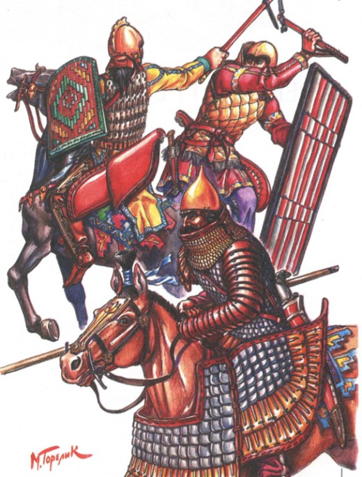 Ахеменидские воины. Реконструкция М. В. Горелика