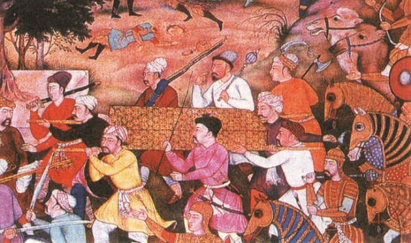 Похороны Чингисхана. Индийская миниатюра