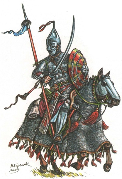 Золотоордынский конный латник. XIV в. Реконструкция М. В. Горелика