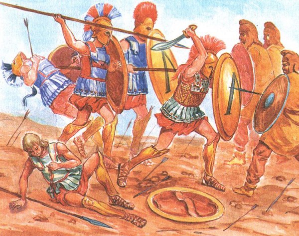 Сражение между спартанцами и персами