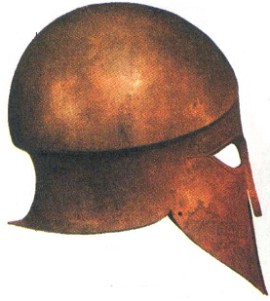 Коринфский шлем конца VI в. до н. э.