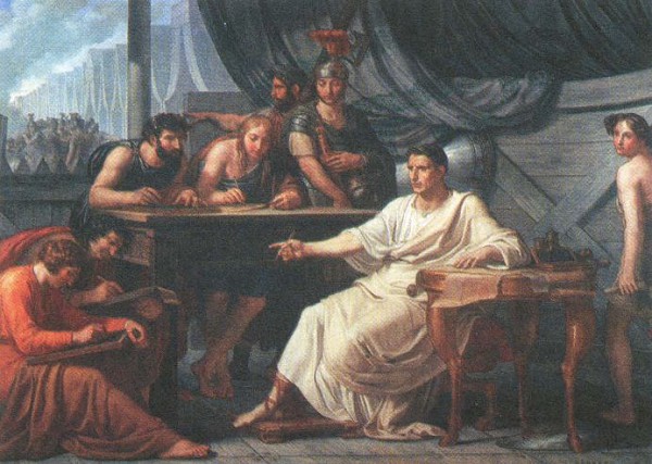 Цезар диктует свои сочинения