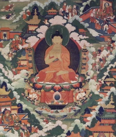 Будда Шакьямуни на китайской гравюре X века