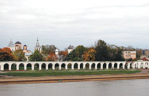 Ярославово дворище на правом берегу Волхова