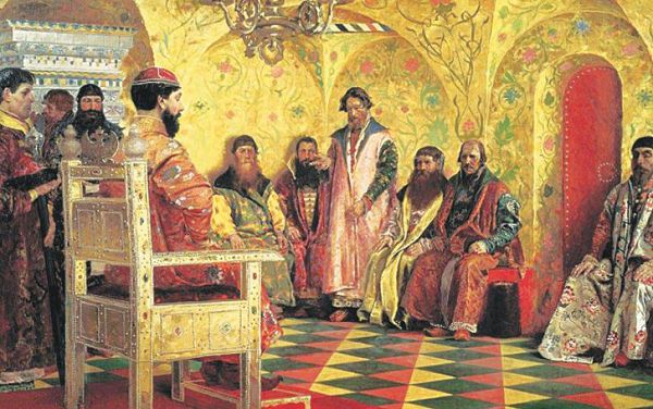 Сидение царя Михаила Федоровича с боярами в его государевой комнате