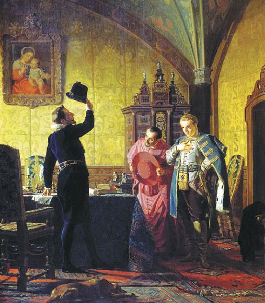 Лжедмитрий I присягает польскому королю Сигизмунду III