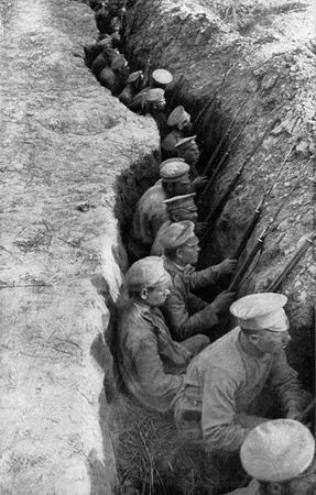Русские солдаты в ожидании немецкого нападения