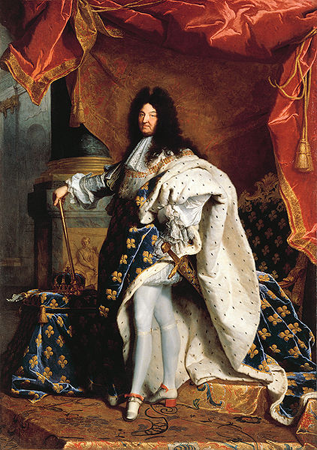 Людовик XIV, король-солнце, портрет работы Иасента Риго