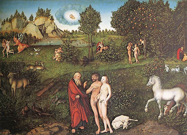 «Адам и Ева в саду Эдема», Лукас Кранах, 1530