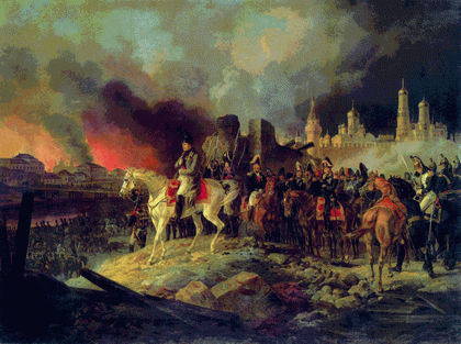 Наполеон в горящей Москве